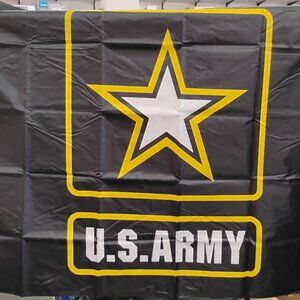3x5 U.S. Army Flag with White Star on Black Background